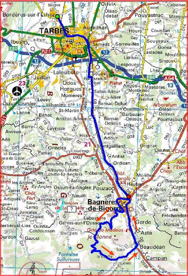 Parcours velos cols hautes Pyrenees Col du Couret